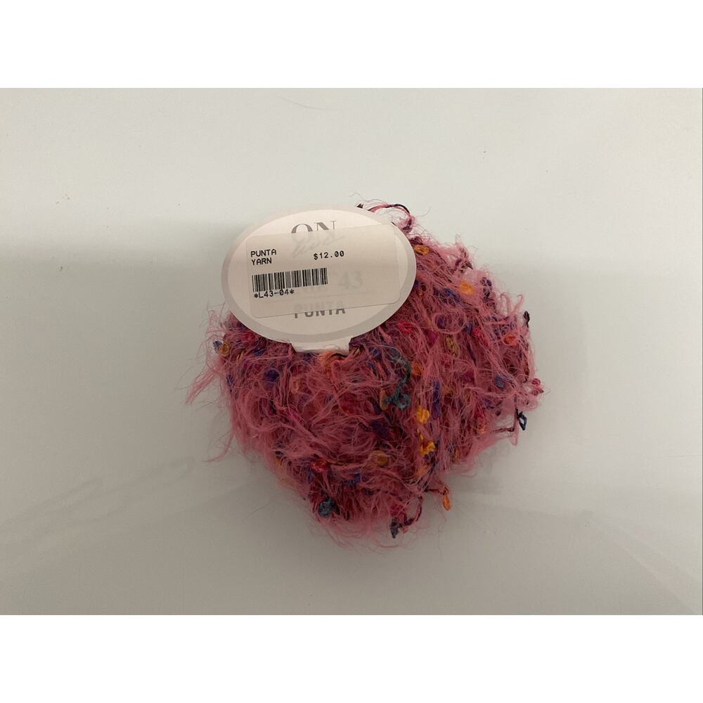 Skein On Line Punta # 4 -- PINK With Color Accents- 50 Grams